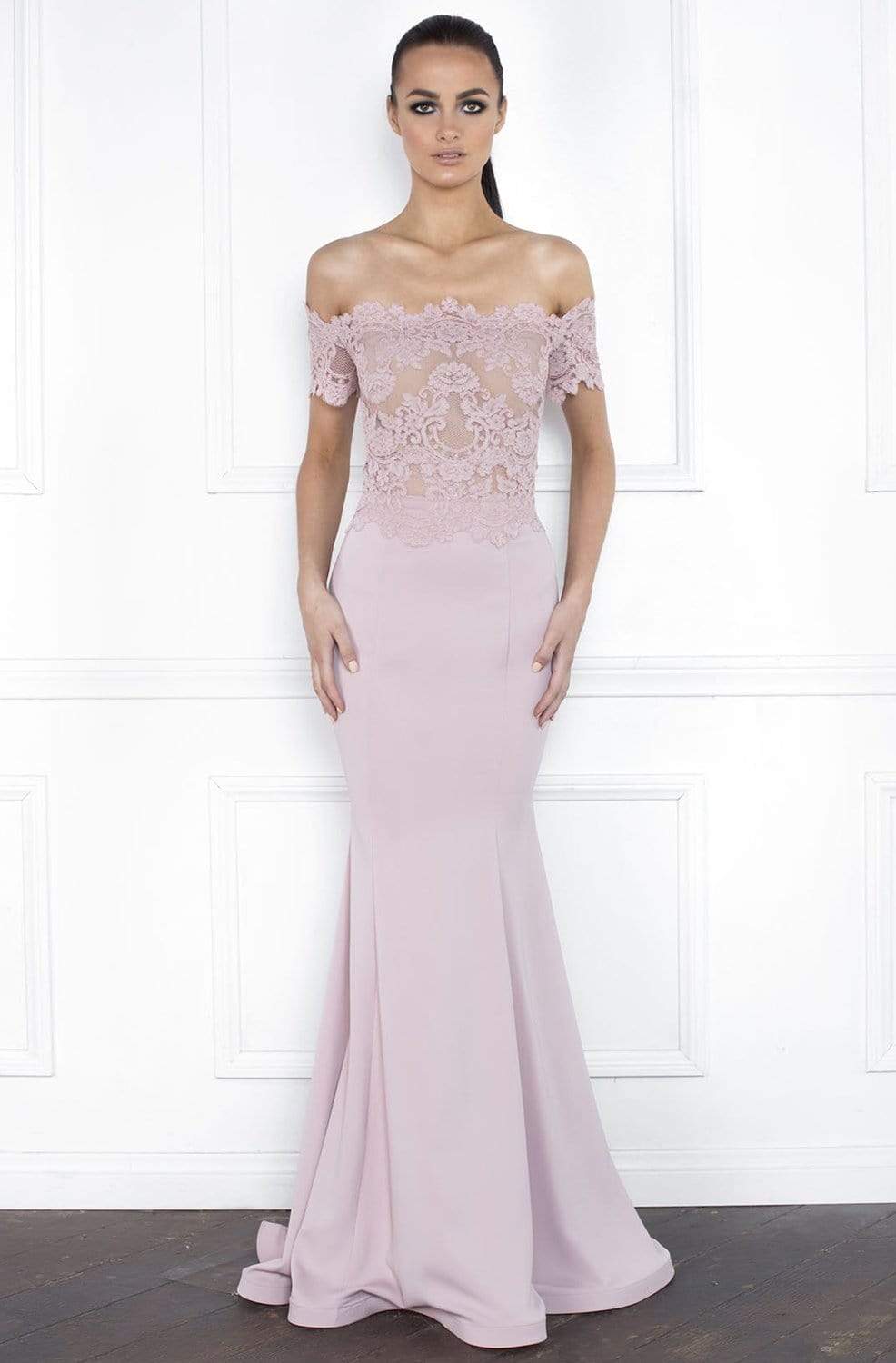 nicole bakti off the shoulder dress Nicole Bakti 7379