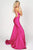 Nicole Bakti - 6993 Ruched-Textured Plunging Bodice Mermaid Gown Prom Dresses