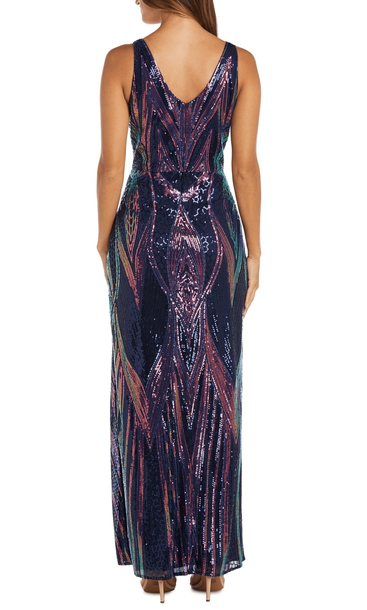 nightway ruched dress NW Nightway Womens Drapey Metallic Evening Dress Silver 10