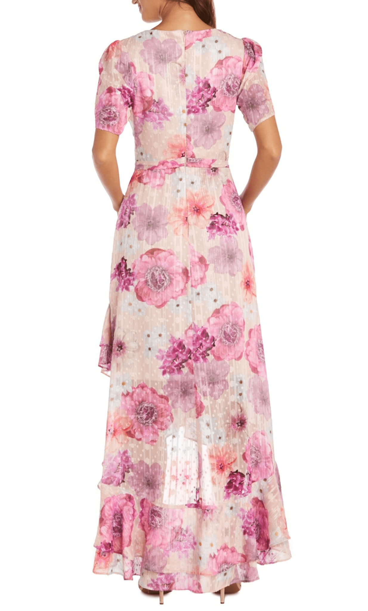 Nightway 22138 Floral Long A-line Dress – Couture Candy