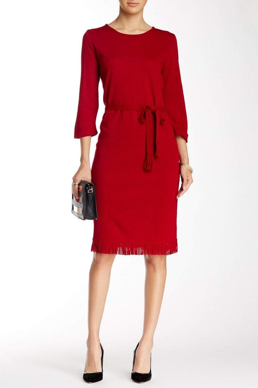 Nina Leonard - L24631 Fringed Hem Dress Nina Leonard - L24631 Fringed Hem Dress