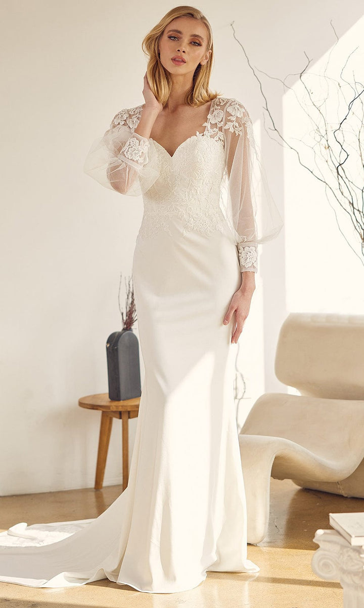 Nox Anabel Bridal JE919 - Bishop Sleeve Bridal Gown  Couture Candy