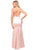 Nox Anabel - C302 Sleeveless Cowl Neckline Sheath Satin Gown Evening Dresses