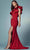 Nox Anabel E467 - Ruffled Asymmetric Long Dress Evening Dresses