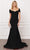 Nox Anabel - E497 Off-Shoulder Sleek Pleats Mermaid Gown Evening Dresses 2 / Black