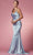 Nox Anabel R1026 - Cowl Mermaid Prom Dress In Blue