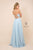 Nox Anabel - R416 Lace-up Open Back Beaded Waist A-Line Prom Dress Prom Dresses