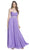 Pleated Strapless Sweetheart Prom A-line Gown Dress XXS / Lilac