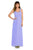 Poly USA - 7000 Sleeveless Sweetheart Chiffon Gown with Overlay Evening Dresses XS / Lilac