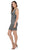 Poly USA - 8212 Metallic Plunging V-Neck Sheath Cocktail Dress Special Occasion Dress