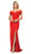 Poly USA - 8258 Off Shoulder Mermaid Jersey Dress with Slit Special Occasion Dress