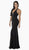 Poly USA - 8262 Deep V Neckline Halter Top Mermaid Evening Gown Special Occasion Dress