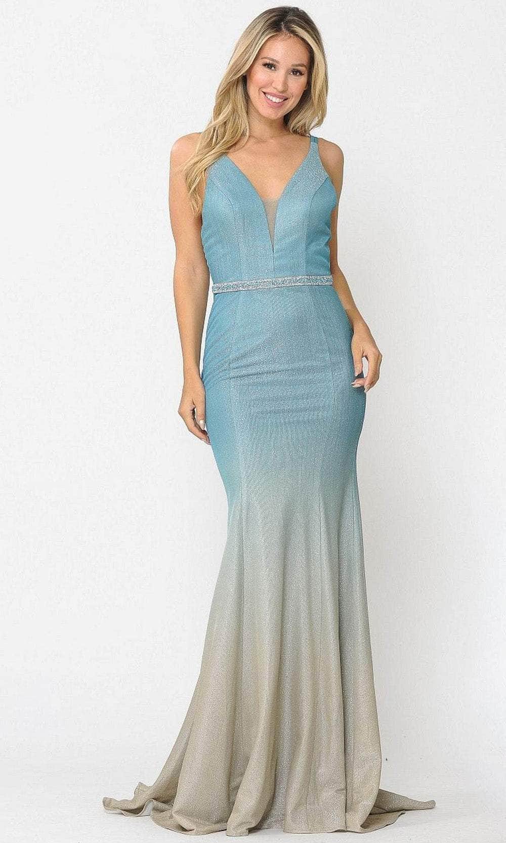 Poly USA 8334 - Glitter Ombre Mermaid Prom Dress Couture Candy Poly USA 8334 - Glitter Ombre Mermaid Prom Dress Couture Candy