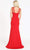 Poly USA - 8392 Strappy Notched Bodice Trumpet Dress Prom Dresses