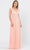 Poly USA 8408 - V-Neck And V-Back Ruched Formal Dress Bridesmaid Dresses XS / Blush