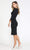 Poly USA - 8526 Quarter Sleeve Fitted High Slit Dress Holiday Dresses