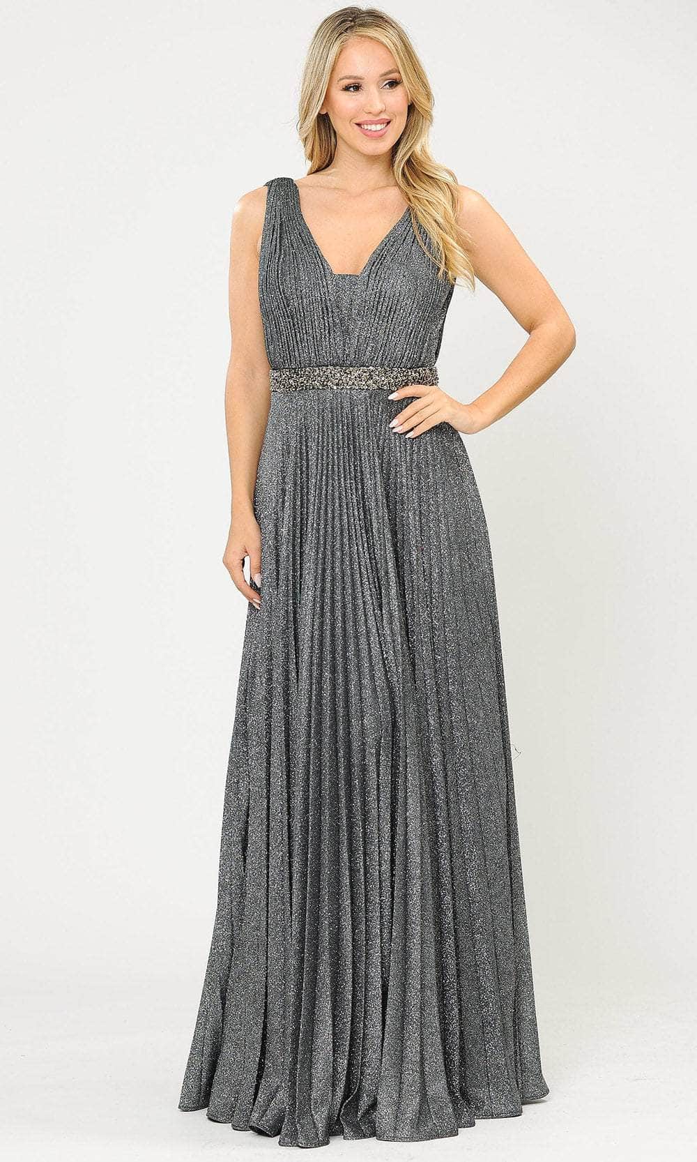 Poly USA 8600 - Accordion Pleated Sleeveless Formal Gown Couture Candy Poly USA 8600 - Accordion Pleated Sleeveless Formal Gown Couture Candy