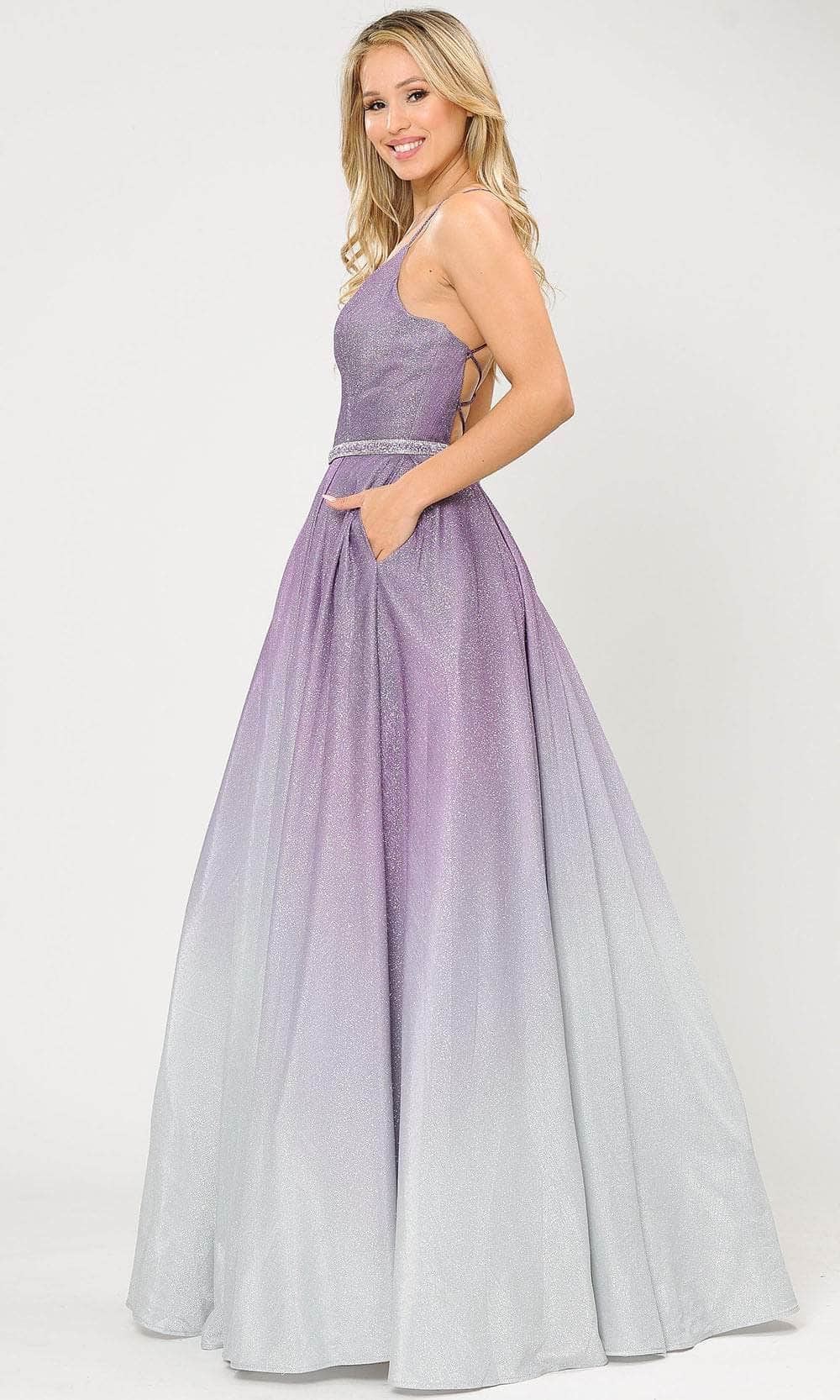 Poly USA 8712 - Sleeveless Deep V-neck Prom Dress Couture Candy Poly USA 8712 - Sleeveless Deep V-neck Prom Dress Couture Candy