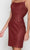 Poly USA 8728 - Glitter Lace Up Sheath Dress Cocktail Dresses