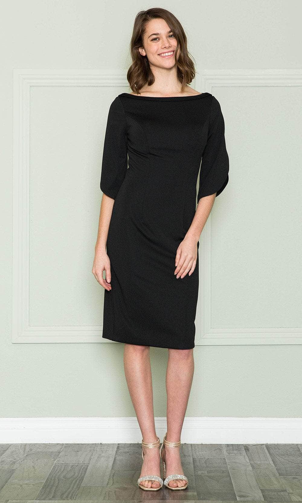 Poly USA 8772 - Quarter Sleeves Jersey Knee-Length Dress M / Black - Shop Poly USA Dresses On Couture Candy at CoutureCandy.com Poly USA 8772 - Quarter Sleeves Jersey Knee-Length Dress M / Black - Shop Poly USA Dresses On Couture Candy at CoutureCandy.com