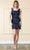 Poly USA 8928 - Sleeveless Straight-Across Neckline Cocktail Dress Cocktail Dresses XS / Navy