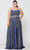 Poly USA W1038 - Square Neck Sleeveless A-Line Gown Special Occasion Dress 14W / Royal
