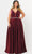 Poly USA W1062 - Sleeveless Plunging V-neck Evening Gown Prom Dresses