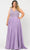 Poly USA W1074 - Lace Bodice A-Line Evening Dress Prom Dresses 14W / Lavender