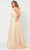 Poly USA W1088 - Iridescent Floral A-Line Evening Gown Special Occasion Dress