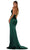 Portia and Scarlett - Hugo Gown Spaghetti Strap Ruched Slit Gown Special Occasion Dress