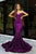 Portia and Scarlett - PS21208 Strapless Velvet Sequin Gown Prom Dresses 0 / Grape