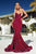 Portia and Scarlett - PS21208 Strapless Velvet Sequin Gown Prom Dresses 0 / Magenta