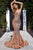 Portia and Scarlett - PS21208 Strapless Velvet Sequin Gown Prom Dresses 0 / Rose Gold