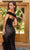 Portia and Scarlett - PS22058 Off Shoulder Feathered Dress With Slit Prom Dresses
