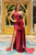 Portia and Scarlett - PS22222 Asymmetrical Sheath Evening Dress Prom Dresses 0 / Deep Red