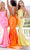 Portia and Scarlett - PS22365 Sleeveless Open Back Satin Fitted Gown Prom Dresses 0 / Hot Orange