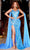Portia and Scarlett PS22543 - Cascading Sash Glitter Prom Dress Special Occasion Dress