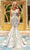 Portia and Scarlett - PS22966 Striking Beadwork Plunging Gown Prom Dresses 0 / Silver