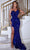 Portia and Scarlett PS23025 - Sequin Peplum Accent Evening Dress Evening Dresses 0 / Cobalt