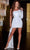 Portia and Scarlett PS23106 - Asymmetric Neck Sequin Cocktail Dress Special Occasion Dress 0 / White