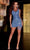 Portia and Scarlett PS23146 - Applique Glitter Cocktail Dress Special Occasion Dress 0 / Light Blue