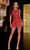 Portia and Scarlett PS23146 - Applique Glitter Cocktail Dress Special Occasion Dress 0 / Red