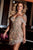 Portia and Scarlett PS23503C - Embellished Cold Shoulder Short Dress Cocktail Dresses
