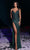 Portia and Scarlett PS23706c - Spaghetti Strap Beaded Prom Gown Special Occasion Dress 0 / Emerald