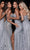 Portia and Scarlett PS23954 - Strapless High Slit Evening Gown Special Occasion Dress 0 / Silver