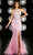 Portia and Scarlett PS23970 - Halter Feather Evening Gown Special Occasion Dress 0 / Pink