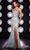 Portia and Scarlett PS23970 - Halter Feather Evening Gown Special Occasion Dress 0 / Silver