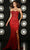 Portia and Scarlett PS23979 - Sweetheart Fringed Long Dress Long Dresses 0 / Red