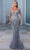 Portia and Scarlett PS23985 - V Neck Trumpet Dress Special Occasion Dress 0 / Silver