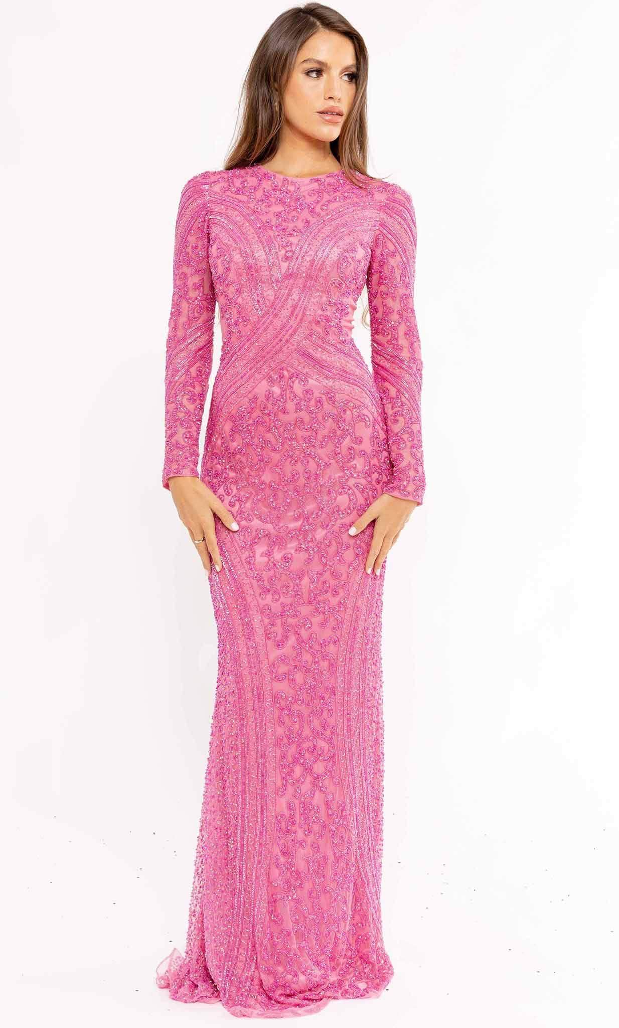 Primavera Couture 12031 - Body-Embellished Fitted Long Gown Couture Candy Primavera Couture 12031 - Body-Embellished Fitted Long Gown Couture Candy